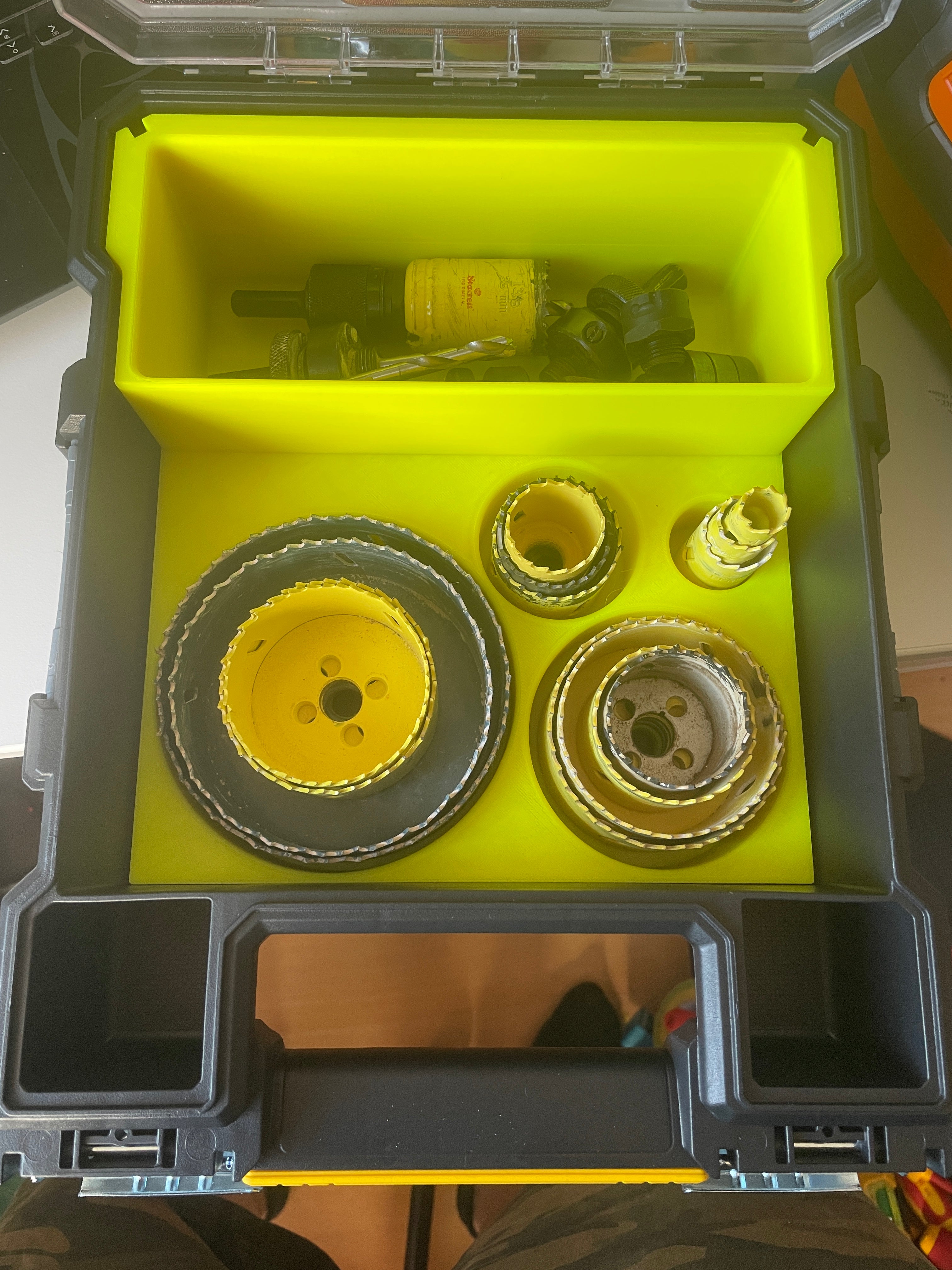 Hole saw insert for the Stanley FATMAX pro half organiser
