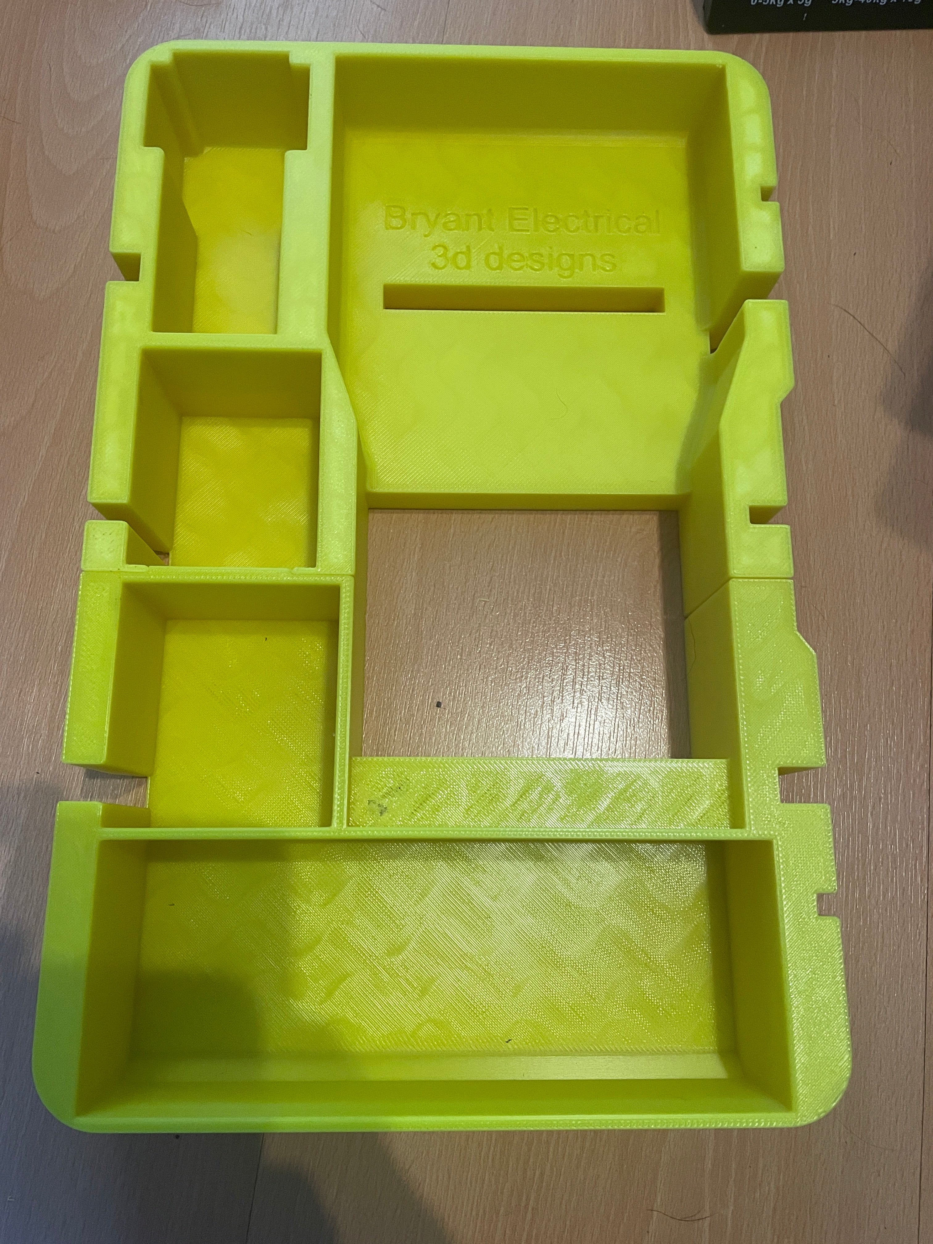 Brother E550 printer insert for the Dewalt tough system 2.0 in yellow