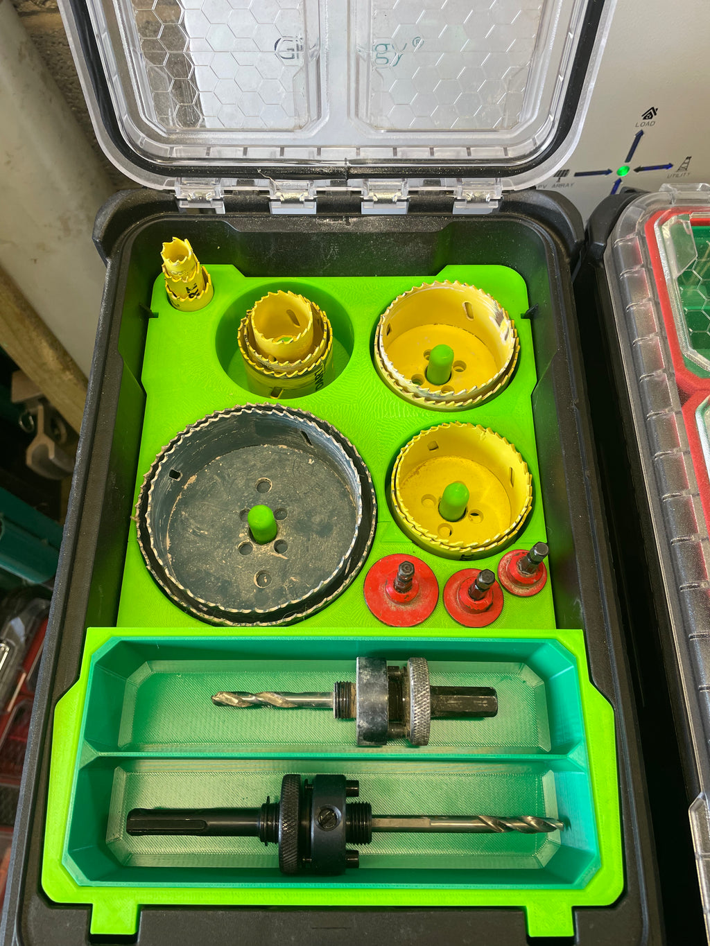 Hole saw insert for Milwaukee packout half Organiser