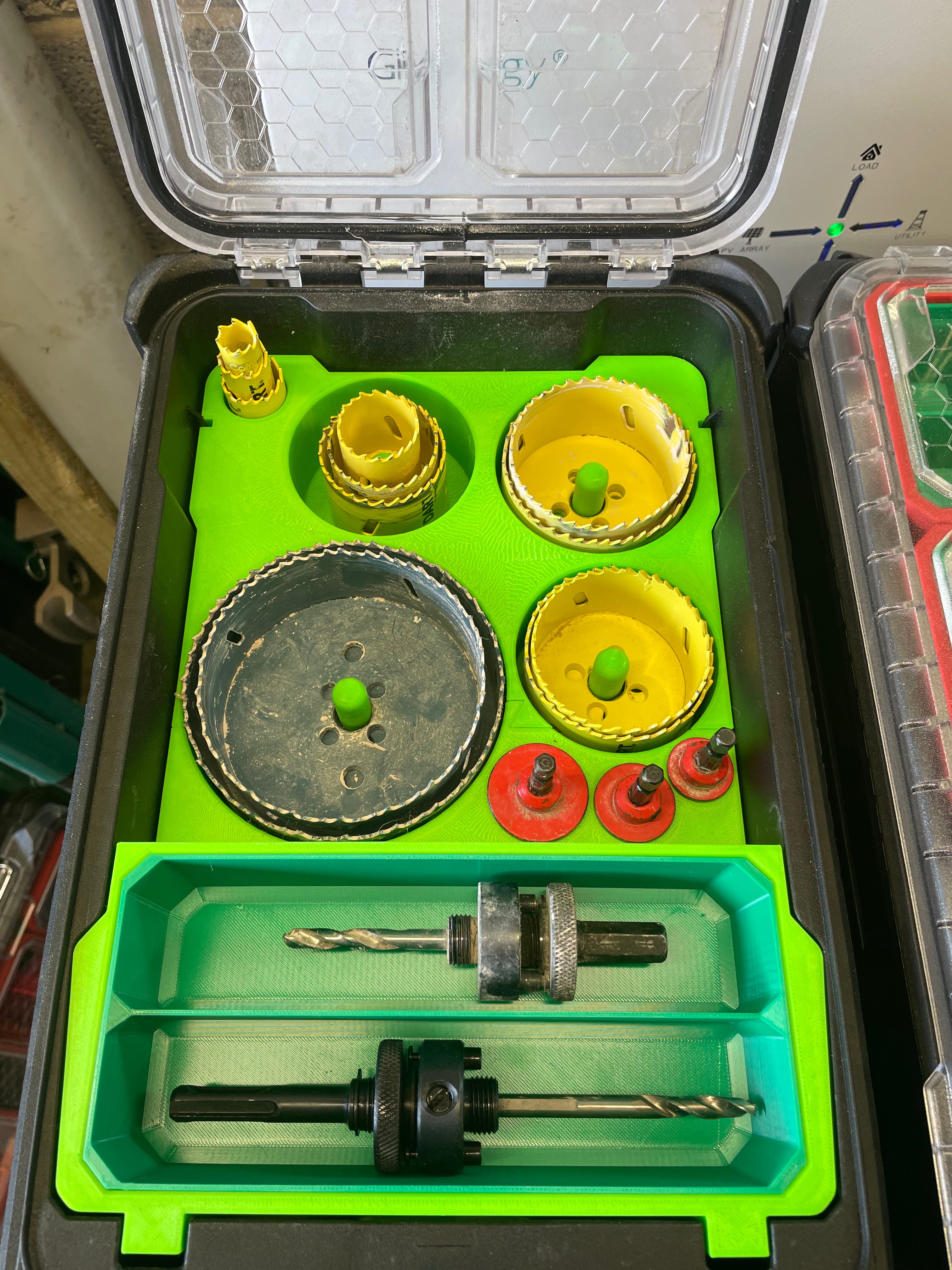 Hole saw insert for Milwaukee packout half Organiser