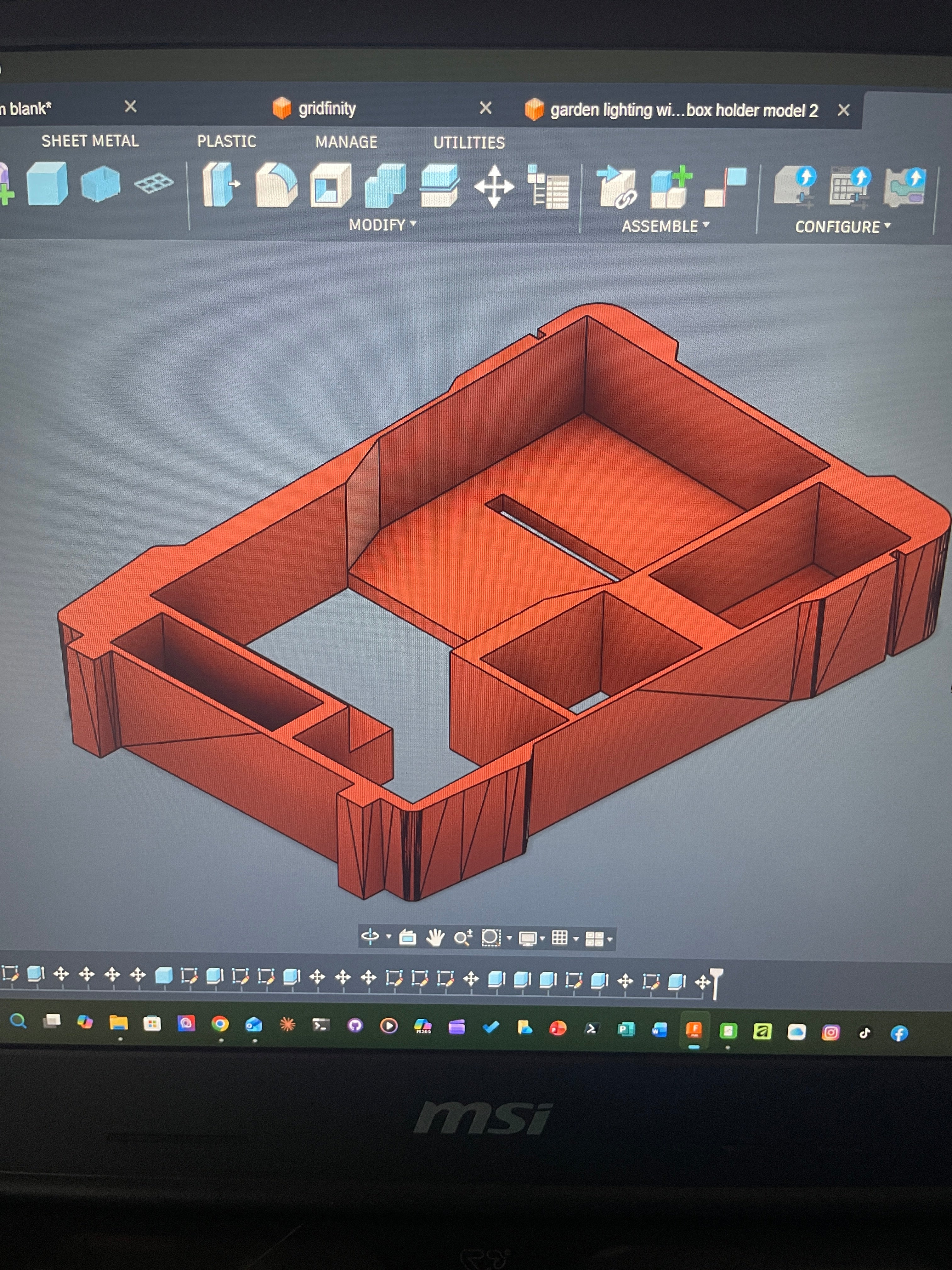 Brother E560 printer insert for Milwaukee packout half organiser